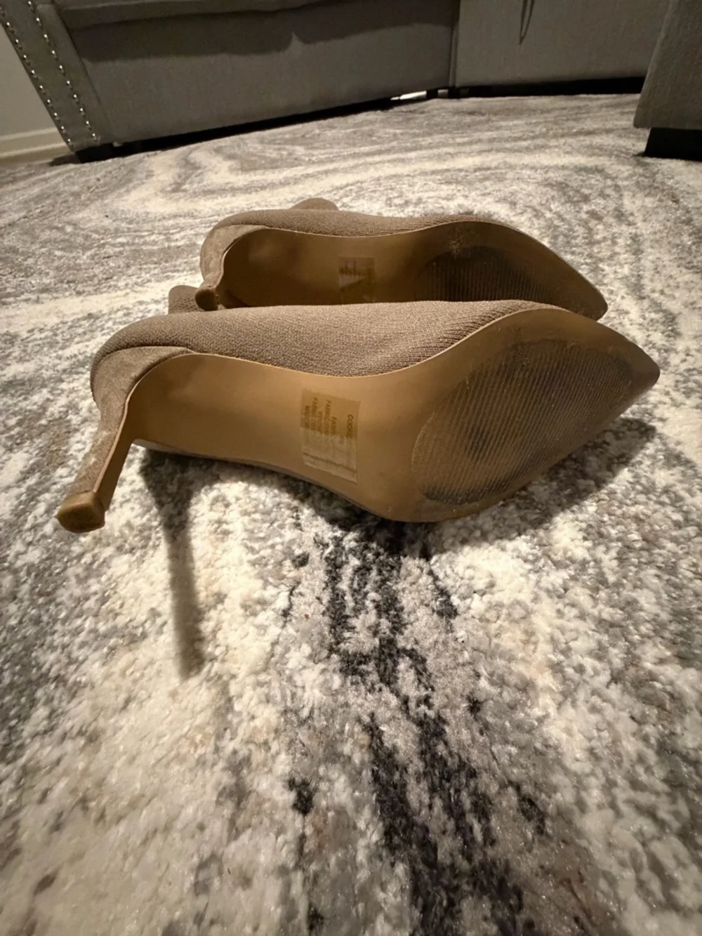 Brown Knit Sock Pointed-Toe Booties - Picture 5 of 6